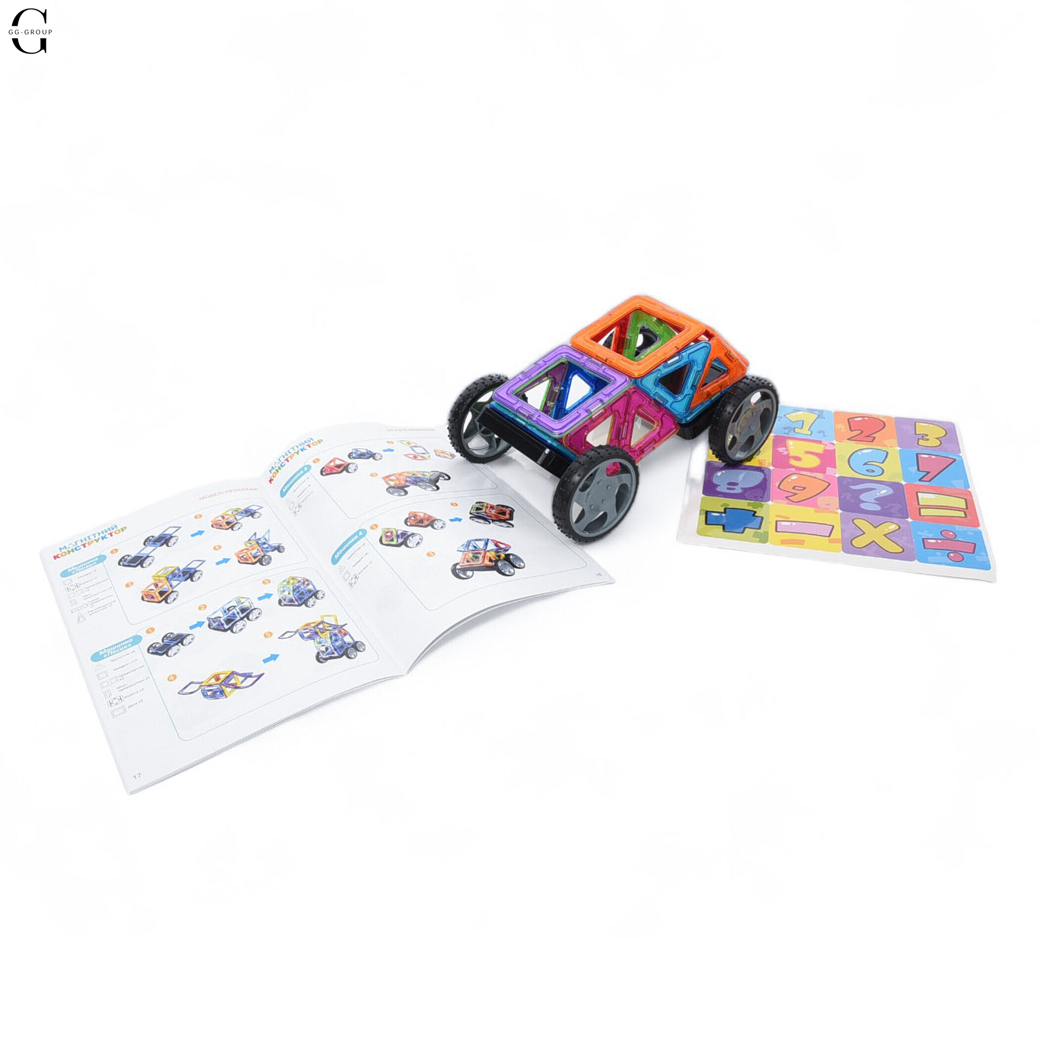 Конструктор LT3001 магнитный, транспорт, 32 детали Magnit/Magical/LIMO TOY